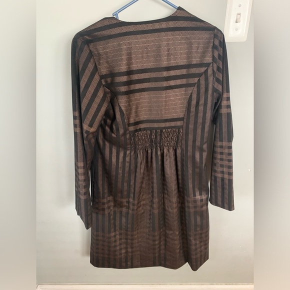 Soft Surroundings Black and Tan Striped Jacket - Picture 3 of 6